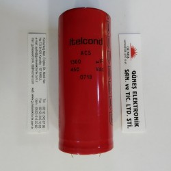 1360uF 450V 4 PİN SNAP İTELCOND KONDANSATÖR
