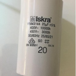 20uF 450VAC İSKRA KABLOLU MOTOR KONDANSATÖR
