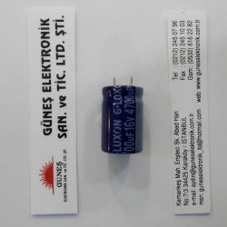 4700uF 16V KISA AYAK TEL G-LUXON KONDANSATÖR 4700uF 16V KISA AYAK TEL G-LUXON KONDANSATÖR