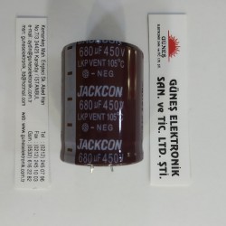 680uF 450V SNAP JACKCON KONDANSATÖR 680uF 450V SNAP JACKCON KONDANSATÖR