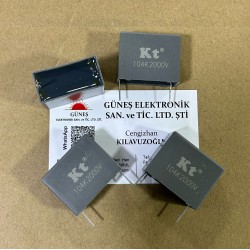 100nF 2000V RM:27,5MM HİGH VOLTAGE BOX TYPE METALLİZED POLYPROPYLENE FİLM CAPACİTOR